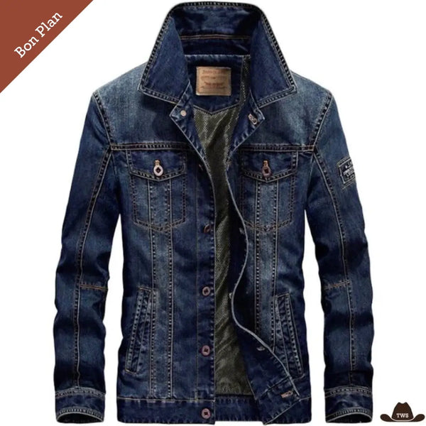 Veste en Jean Western Homme - 3XL - Bon Plan