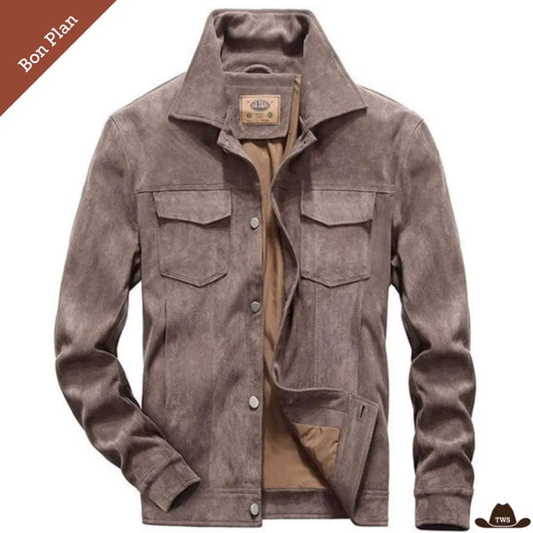 Veste de Cowboy Marron Homme - 3XL - Bon Plan