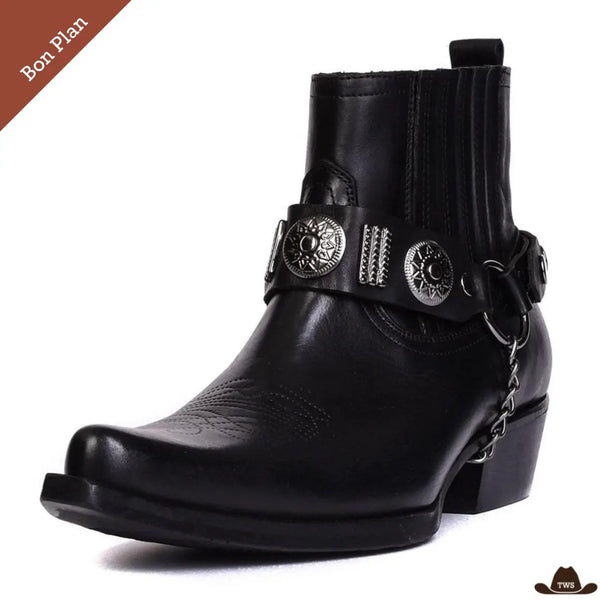 Bottines Western Cuir Homme - Pointure 39 - Bon Plan