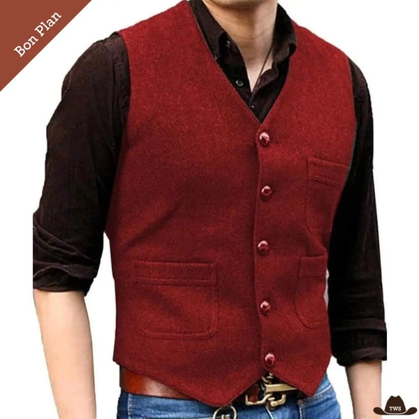 Gilet Homme Western - Multi Tailles - Bon Plan
