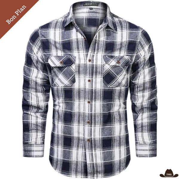 Chemise à Carreaux Style Cowboy - M - Bon Plan