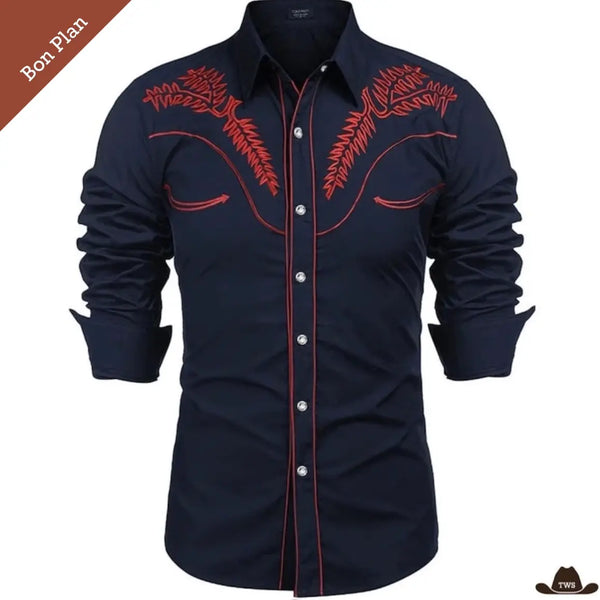 Chemise Broderie Western - XL - Bon Plan