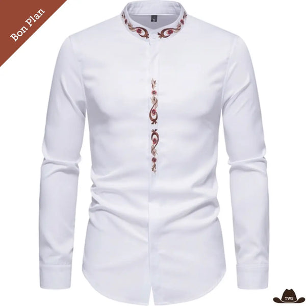 Chemise Blanche Cowboy - XL - Bon Plan