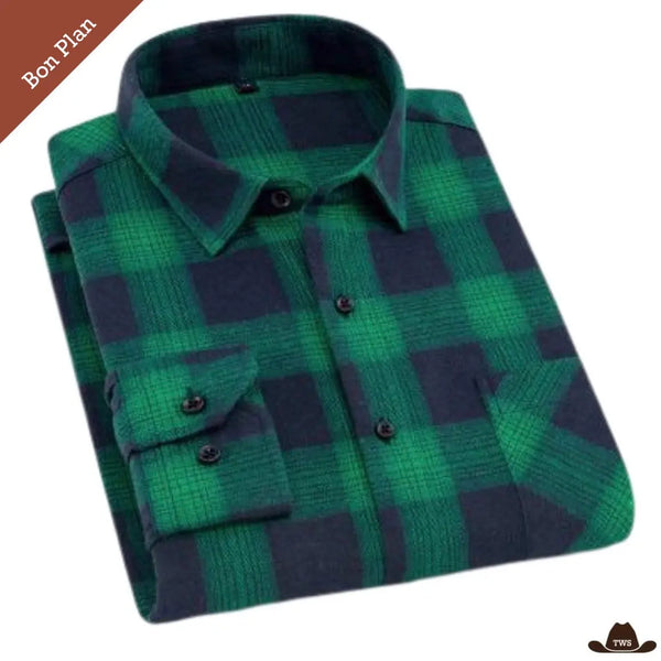 Chemise à Carreaux Western Homme - L - Bon Plan