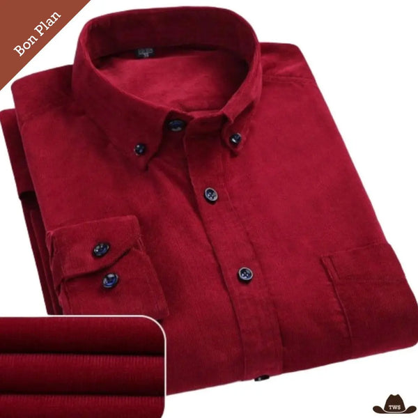 Chemise de Cowboy Rouge - XL et 6XL - Bon Plan
