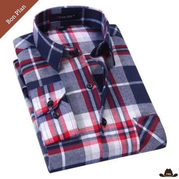 Chemise de Western à Carreaux Homme - S et M - Bon Plan