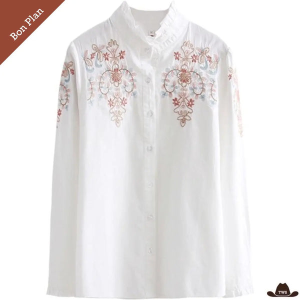 Chemise Western Femme à Manches Longues - M - Bon Plan