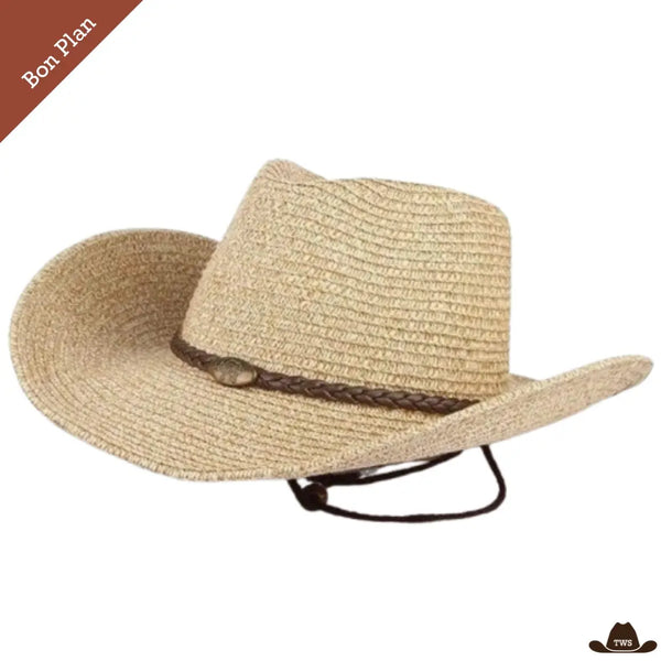 Chapeau en Paille Façon Western - Bon Plan