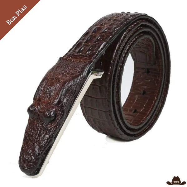 Ceinture Western Crocodile - 110 cm - Bon Plan