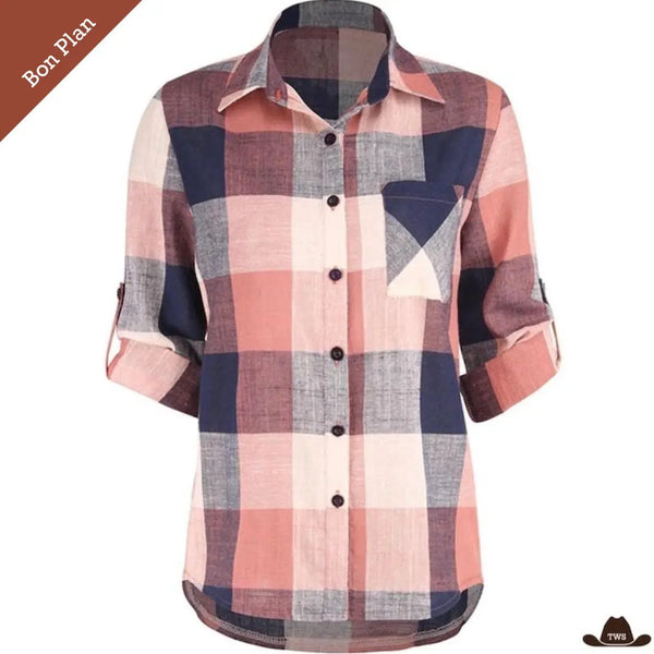 Chemise à Carreaux Femme Country - L - Bon Plan