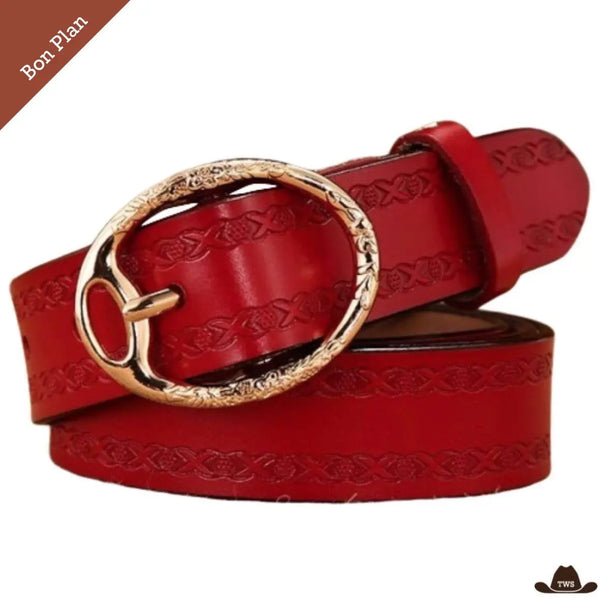 Ceinture Cowboy Femme en Cuir - 95 cm - Bon Plan