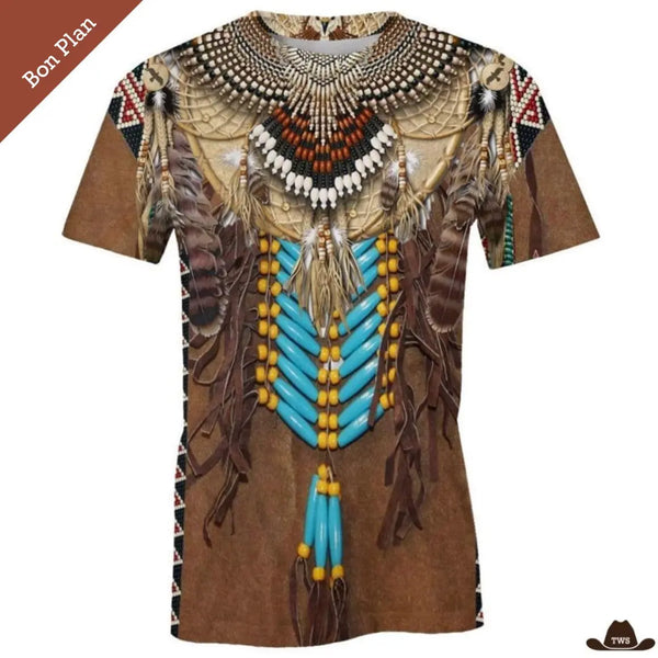 T-Shirt Amérindien - M - Bon Plan