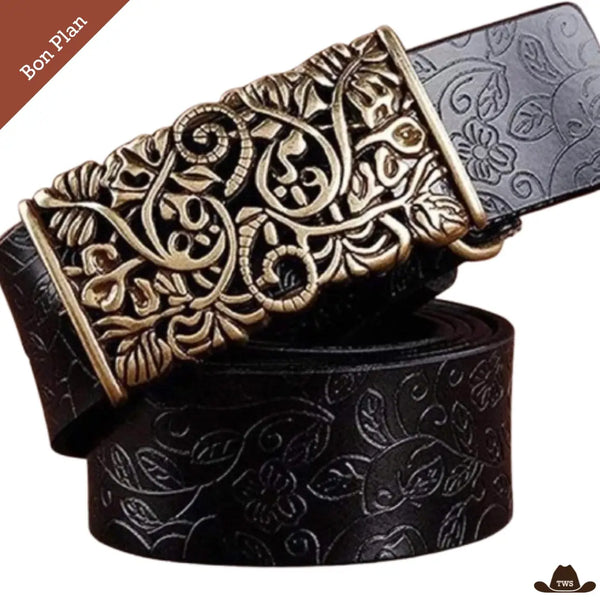 Ceinture Cuir Western Femme - 90 cm - Bon Plan