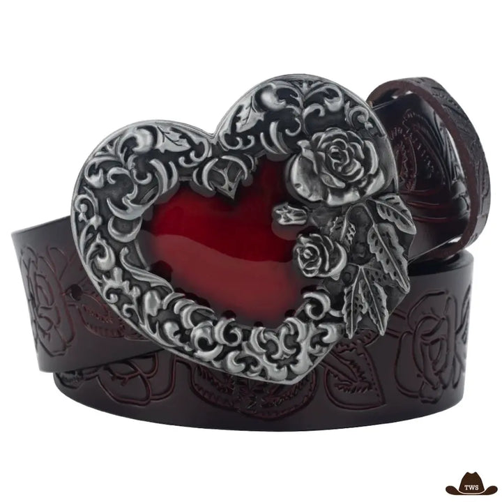 Ceinture Cowboy Femme Cuir marron