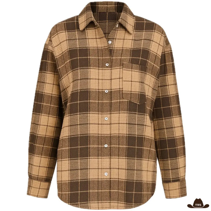 Chemise Country Femme Marron
