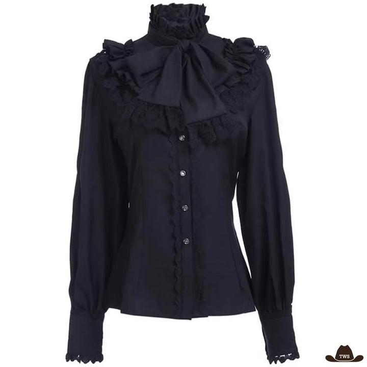 Chemise Femme Vintage Style Western Noire