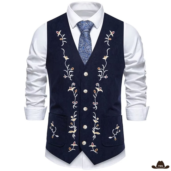 Gilet de Cowboy Homme Bleu