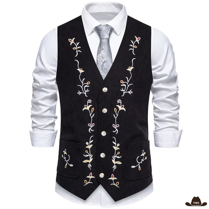 Gilet de Cowboy Homme Noir