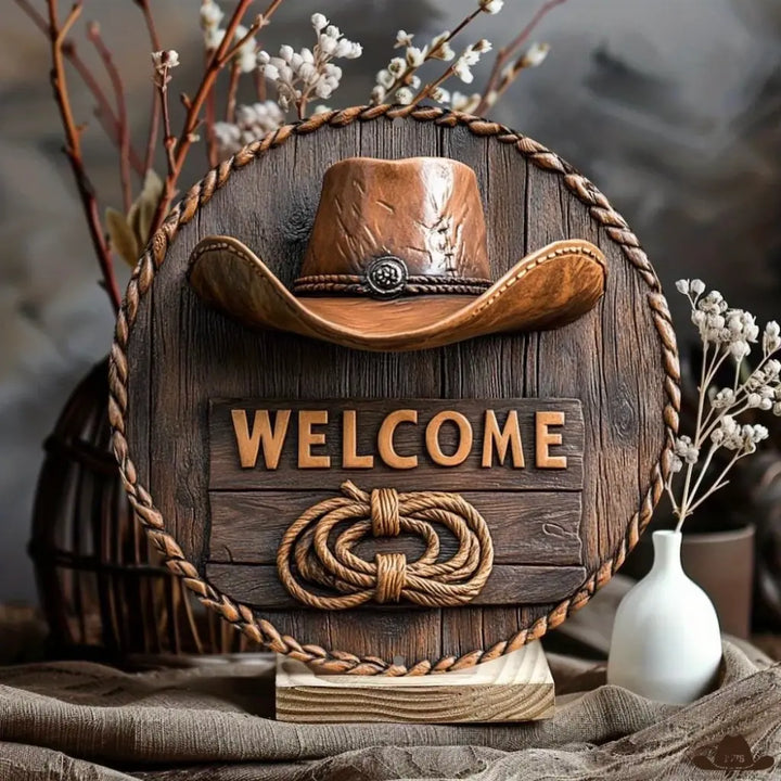 Panneau de Bienvenue Western