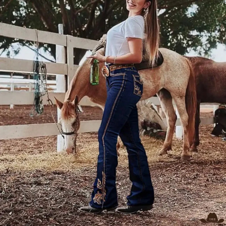 Pantalon Style Western Femme