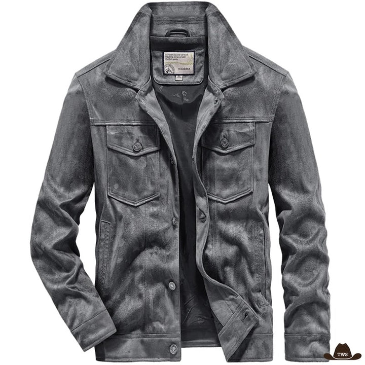 Veste Cowboy Courte Grise