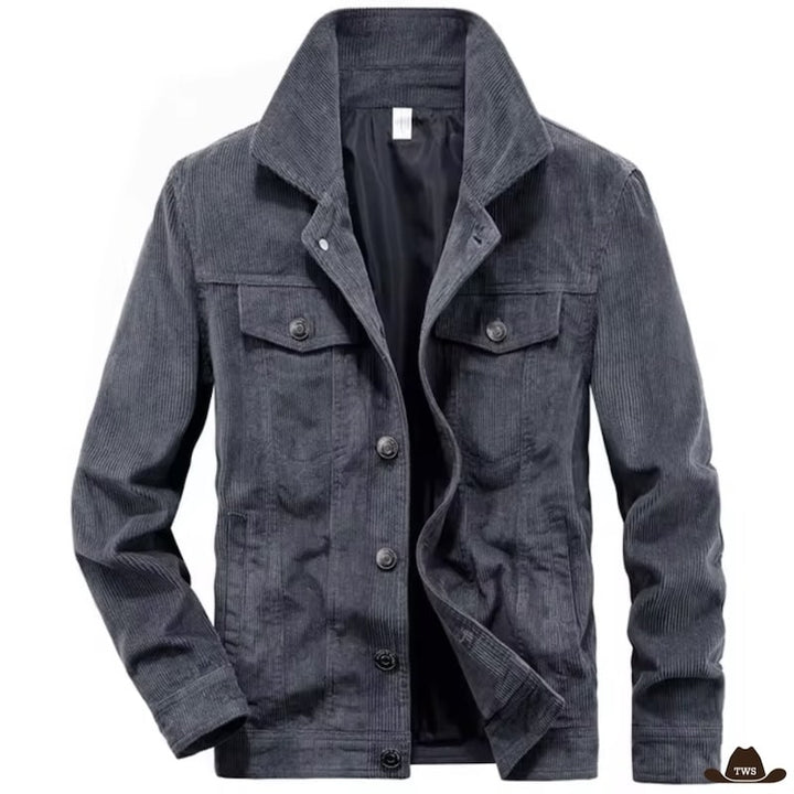 Veste Homme Équitation Style Western Grise