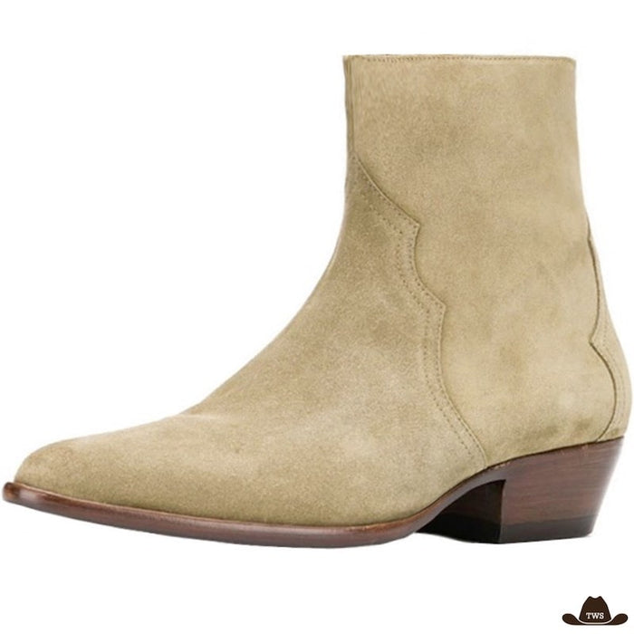Bottines Beiges Camel Cowboys