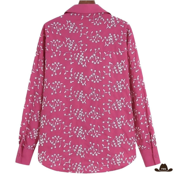 Chemise Western Rose