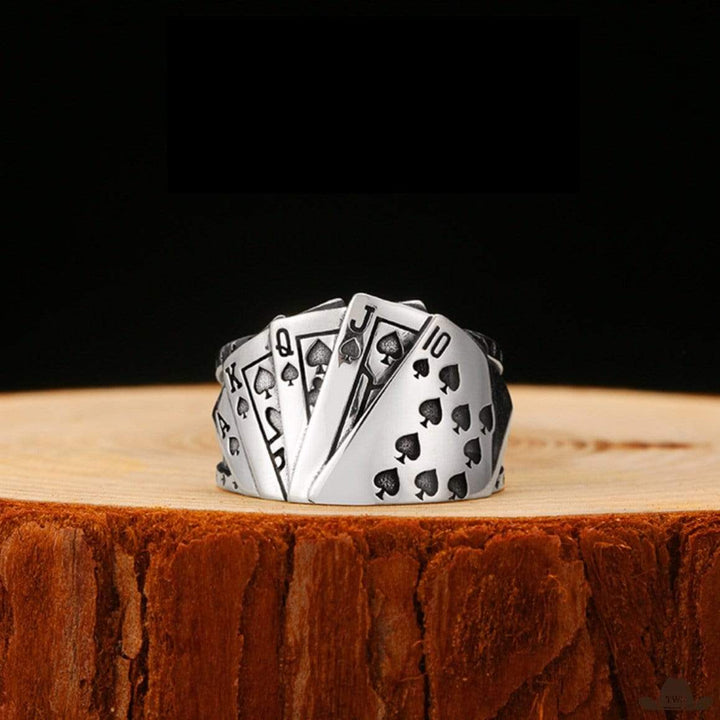 Bague Poker Argent