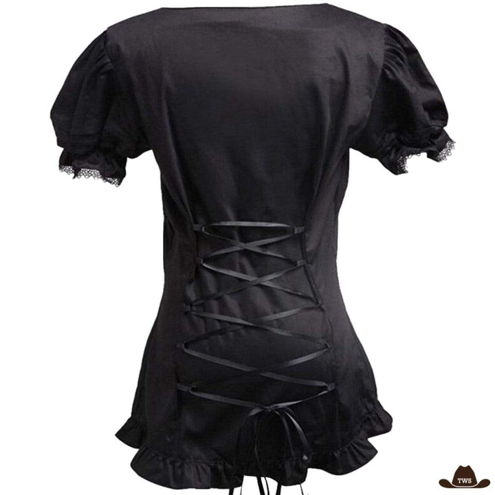 Blouse Noire Style Country Western