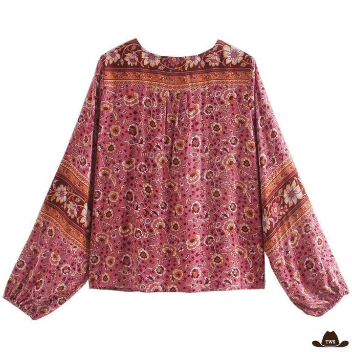 Blouse Western Design Rose