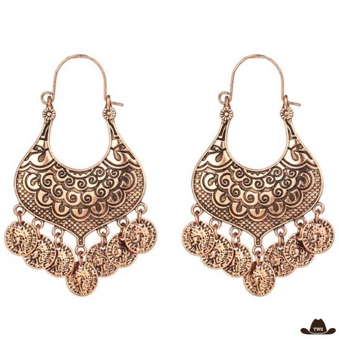 Boucles d'Oreilles Vintage Rosées