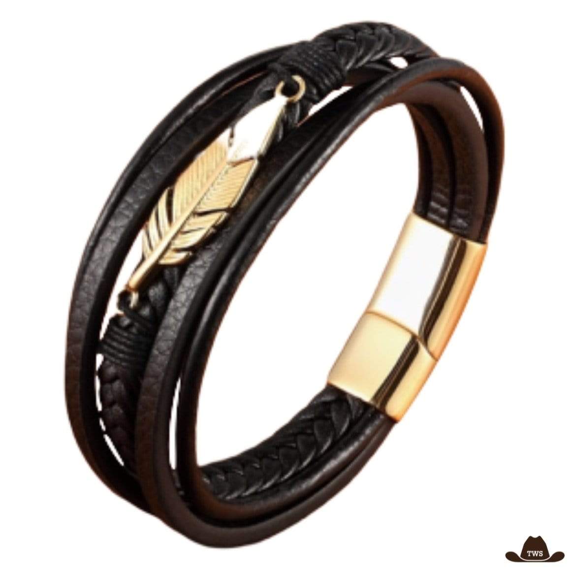 Bracelets En Cuir Véritable CALFOVERA – Style Western Bohème Ajustables – Pour Homme Et Femme – Marron – Fermoir à Bascule - 5