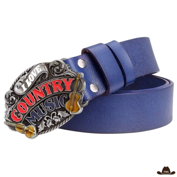 Ceinture Country Music Bleue