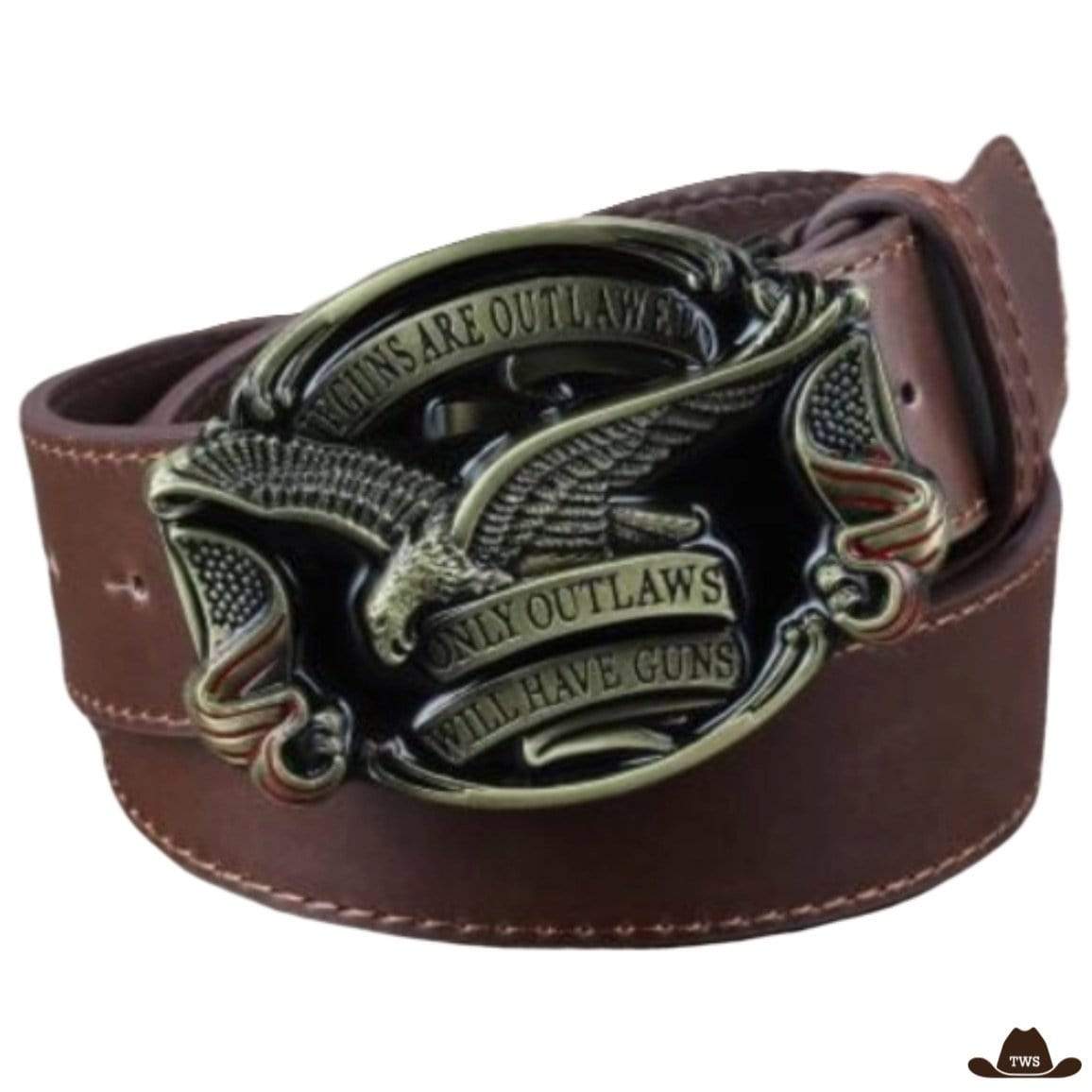 Cuir Noir Pistolet Ceinture - 71.1cm Max - B68 - FR