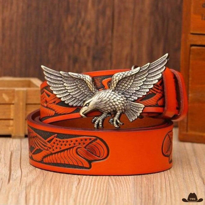Ceinture façon cowboy - rouge