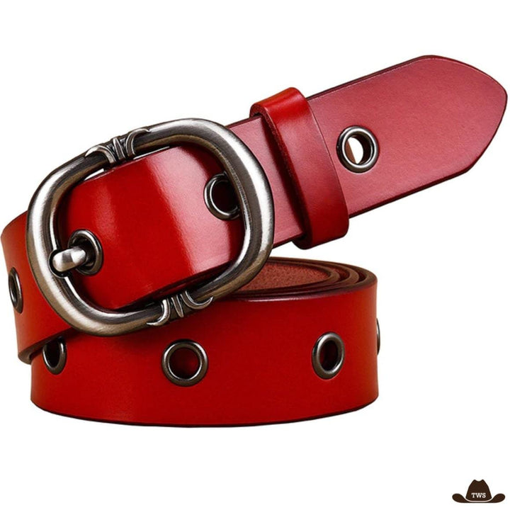 Ceinture Femme Western Rouge