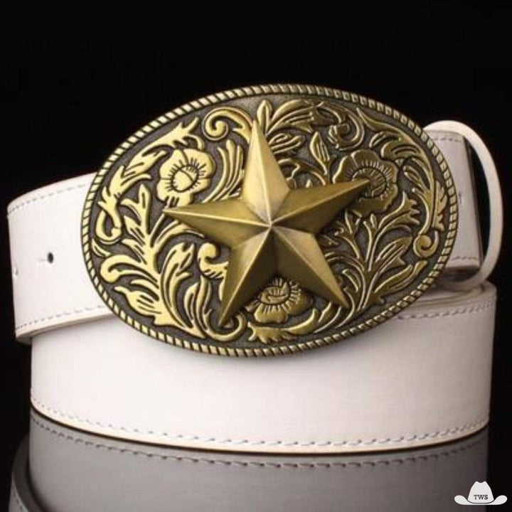Ceinture type western - blanche