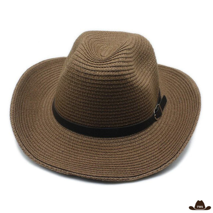 Chapeau de Paille Style Cowboy Marron