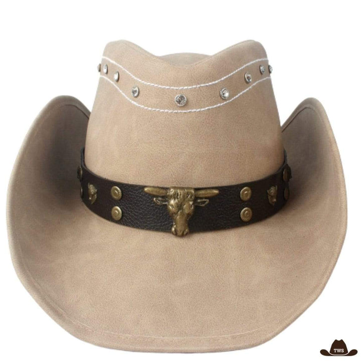 Chapeau en Cuir Comanchero de Style Western