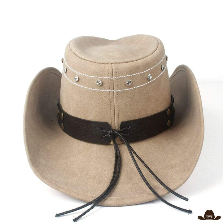 Chapeau Cuir Comanchero Style Western
