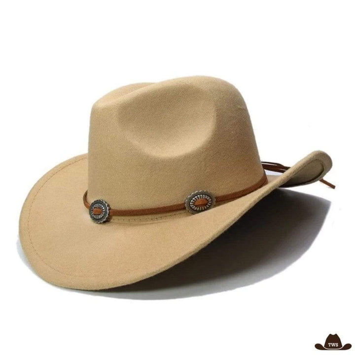 Chapeau Western en Feutre Beige