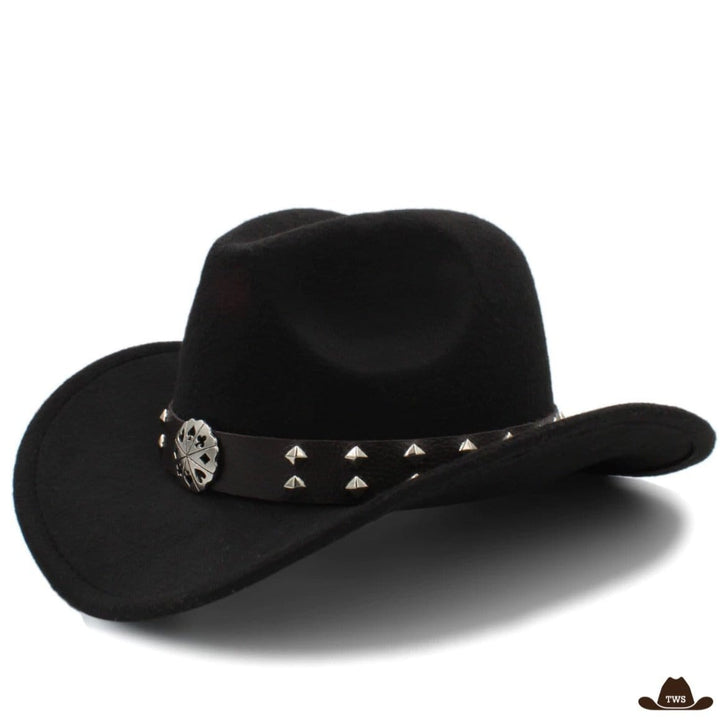 Chapeau Western Gambler Noir