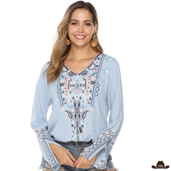 Chemise Country Femme Fleurs The Western Shop