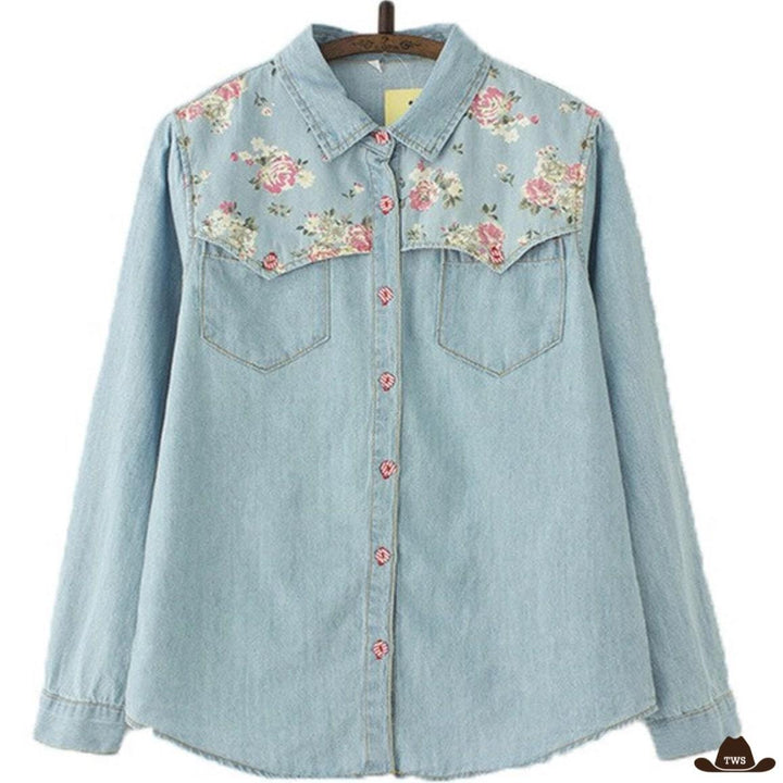 chemise en jeans femme country