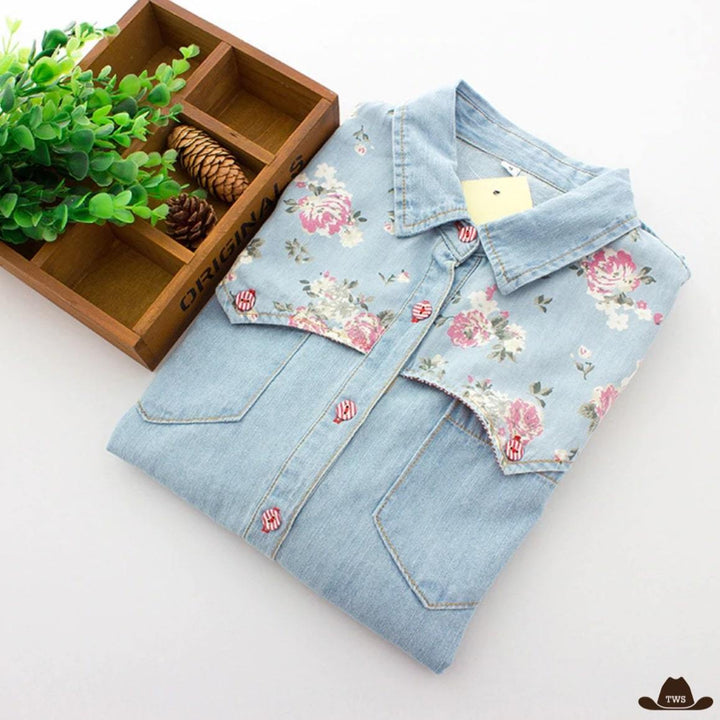 chemise en jean femme country