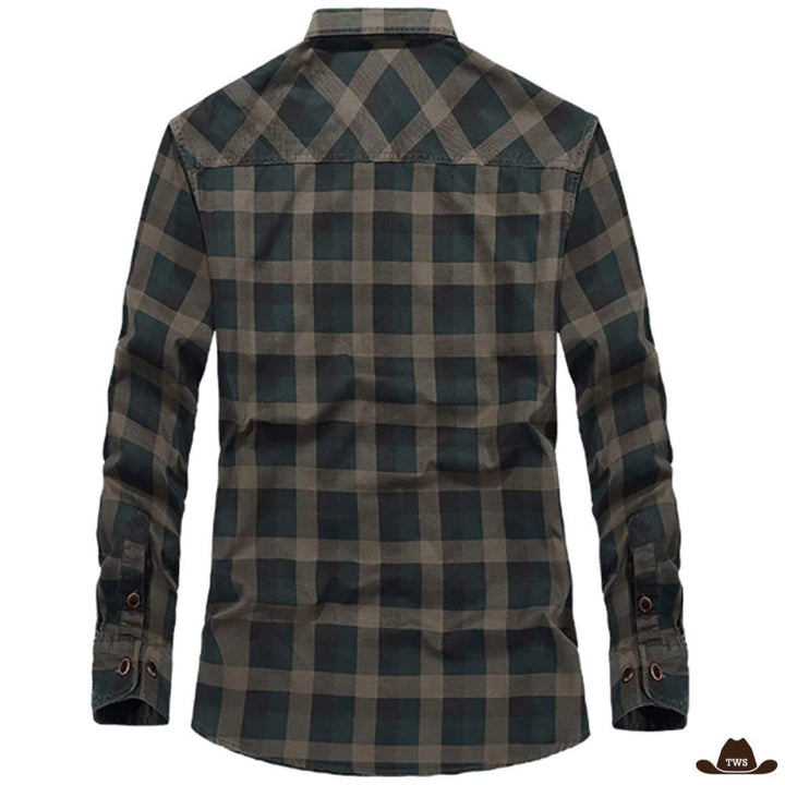 Chemise Western Bicolore Verte