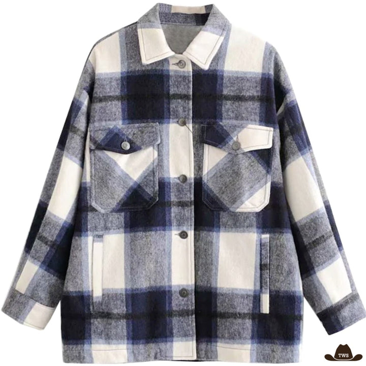 Chemise Western Femme à Carreaux Noire