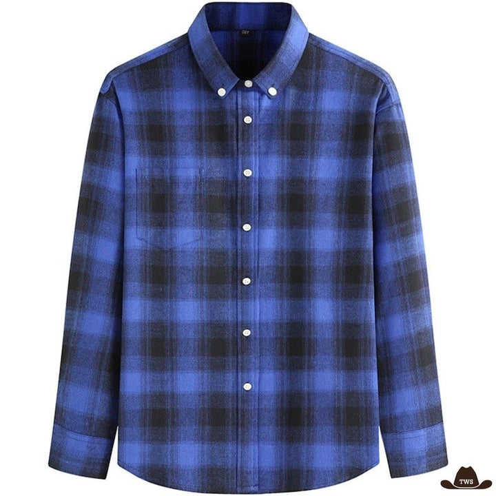 Chemise Western Grande Taille Bleue