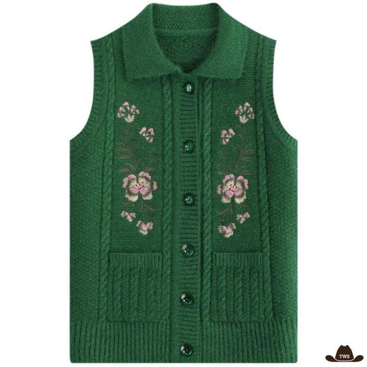 Gilet de Cowboy Femme Vert